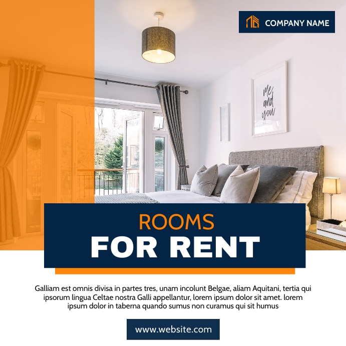 Rooms for rent advertisement instagram post b Template PosterMyWall