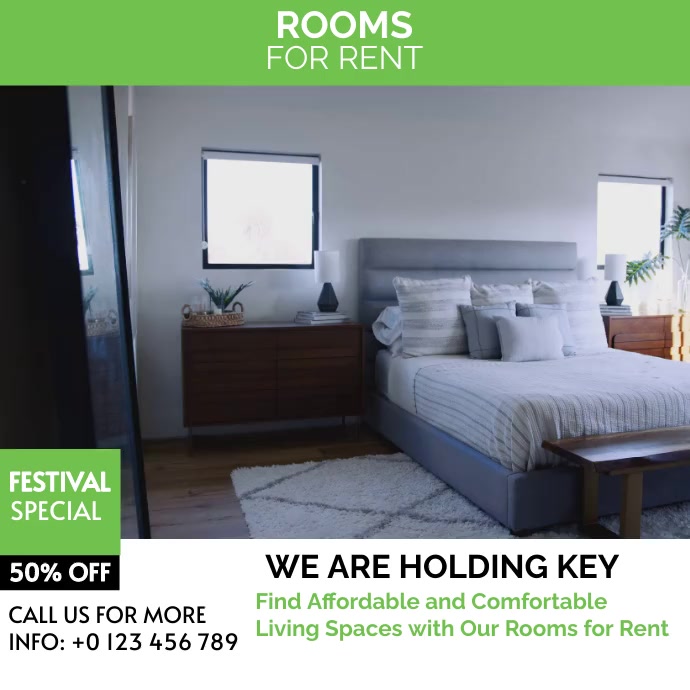 Copy of Rooms On Rent | PosterMyWall