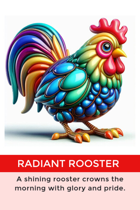 Rooster Poster template