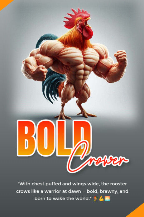 Rooster Poster template