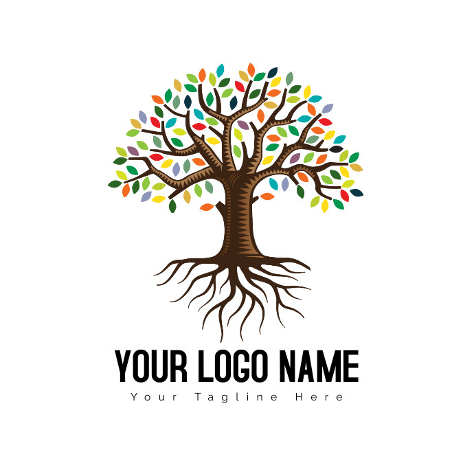 Root Qc Family  Tree Logo Logo โลโก้ template