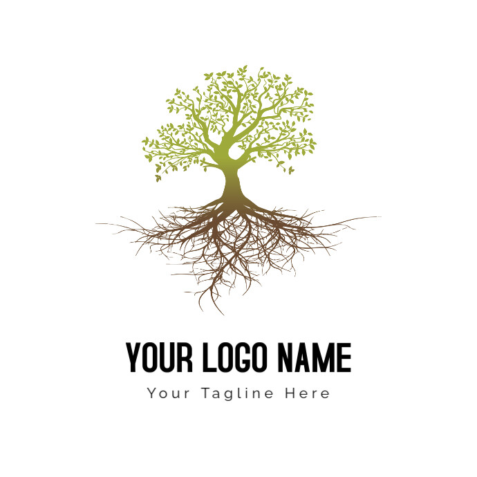 Root System Tree Oak Logo Template | PosterMyWall