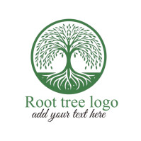 White root tree logo Logotyp Template