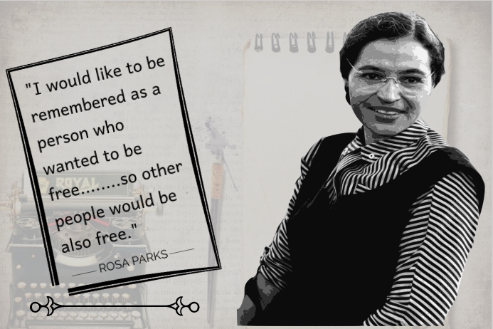 Rosa Parks black history month template | PosterMyWall rosa-parks-black-history-month-template-postermywall