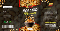 Rosated nuts packet peanut label groundnuts sticker branding packaging template printable design Gambar Bersama Facebook