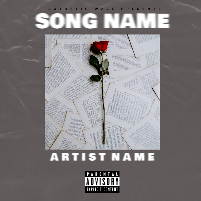 Cover Pages In Roses Rose album cover template | PosterMyWall