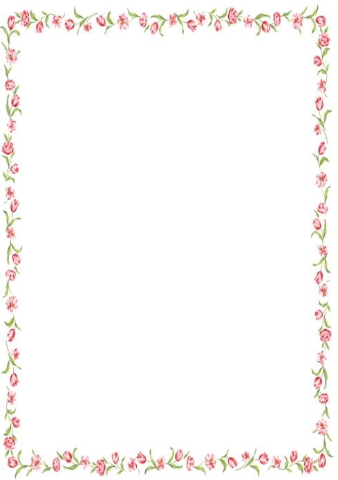 rose border A4 template