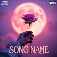 Rose Floral Album Cover Pochette d'album Albumhoes template