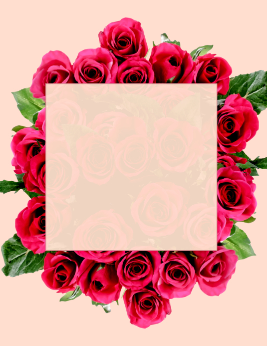 Rose Floral Template | PosterMyWall