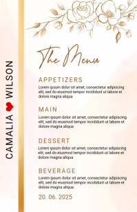 White Menu Halv side bred Template