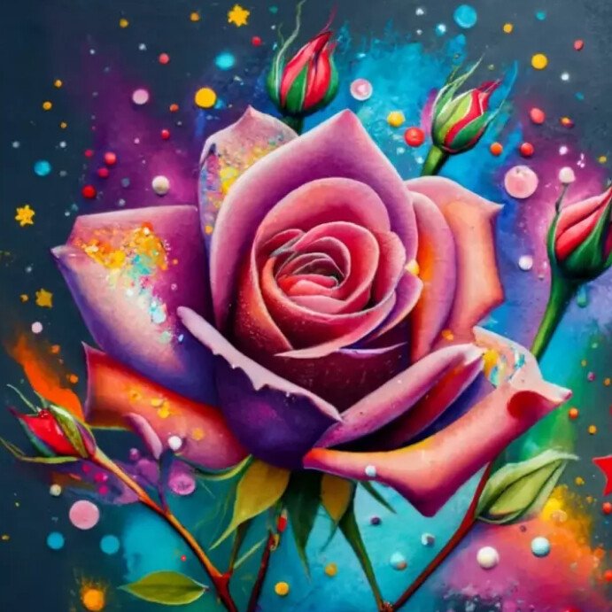 Rose flower design template | PosterMyWall