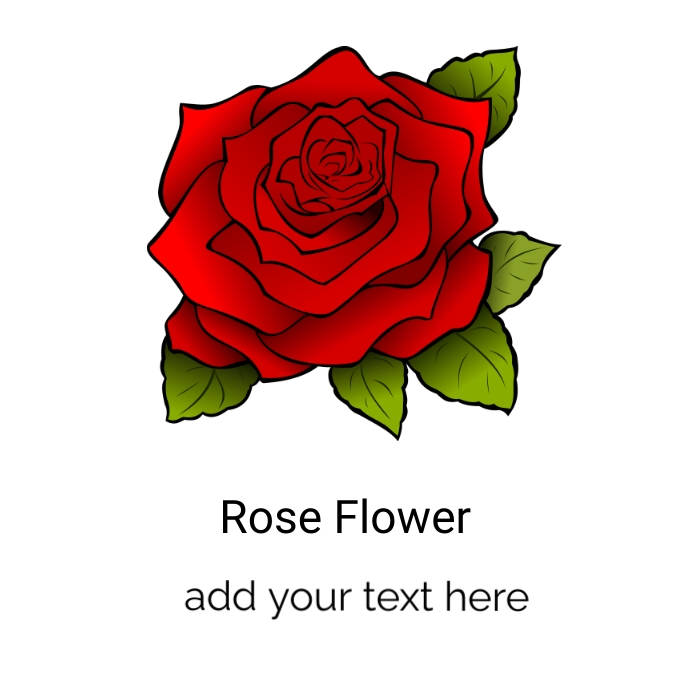 Rose Flower Template | PosterMyWall
