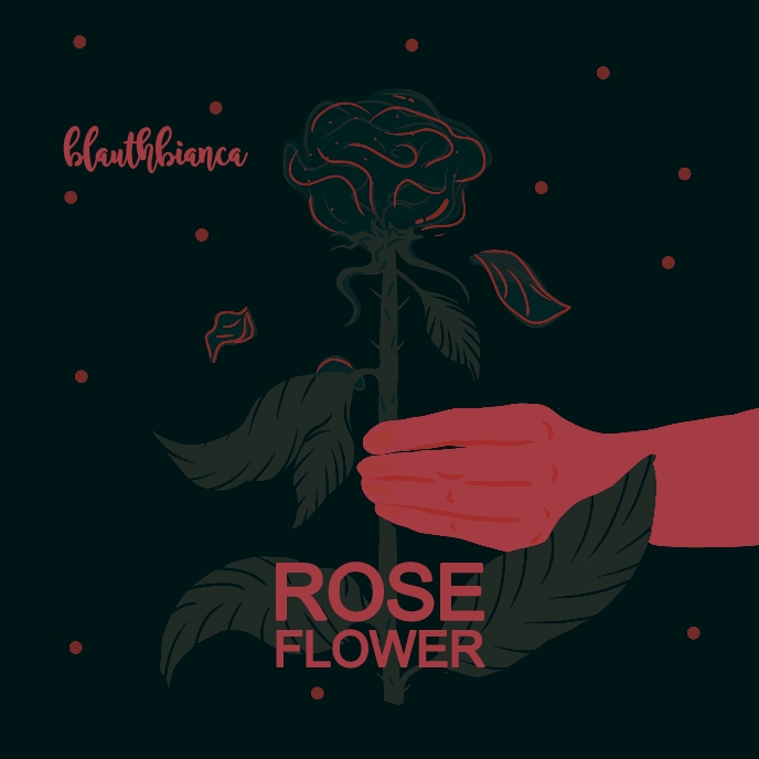 Flowerhand Rose Flower Hand Dark CD Cover Music Template | PosterMyWall
