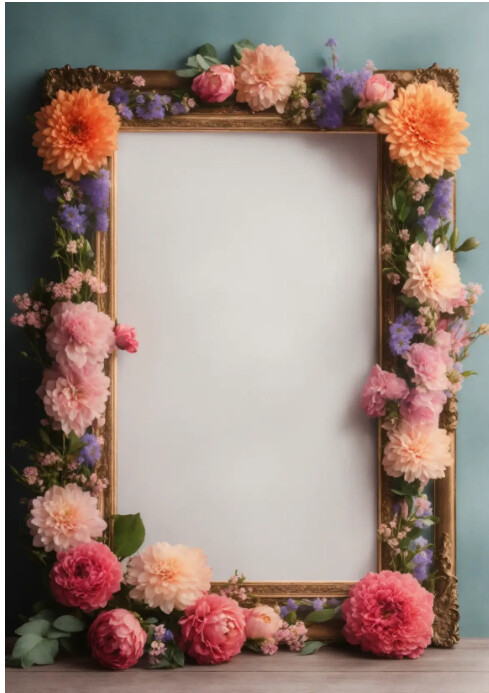 Rose flower picture frame Template | PosterMyWall