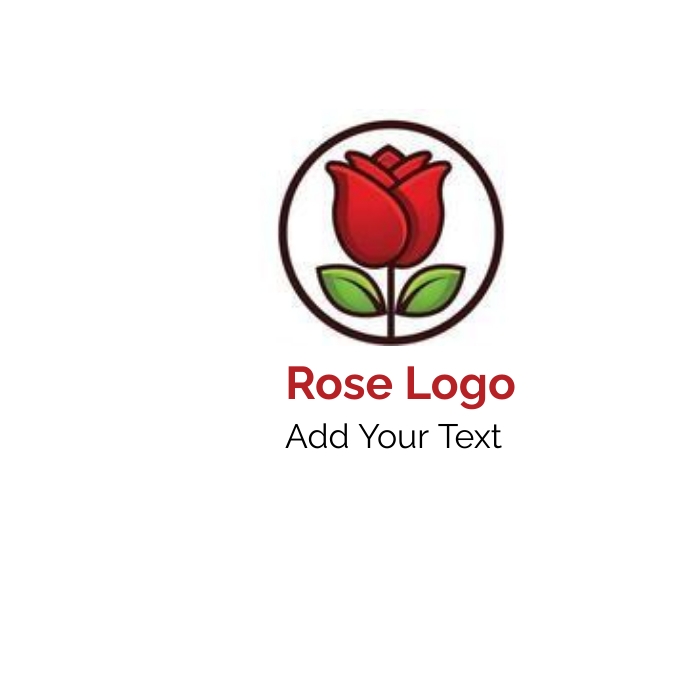 Rose flower plant logo Royalty Free Vector Im template