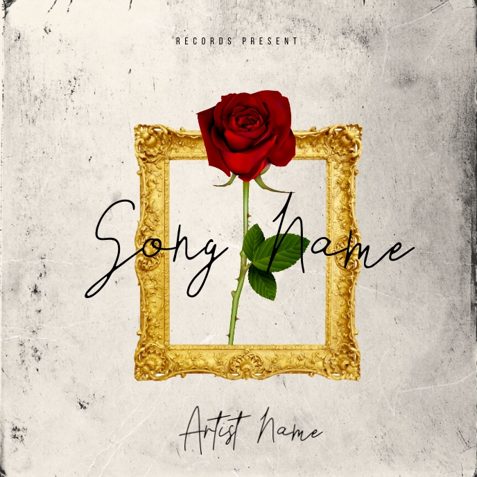 rose mixtape cover art design template | PosterMyWall