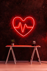 Rose Neon Frame Poster template