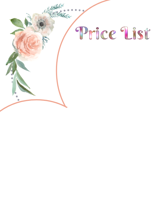 Rose Price List & Banner Ulotka (US Letter) template