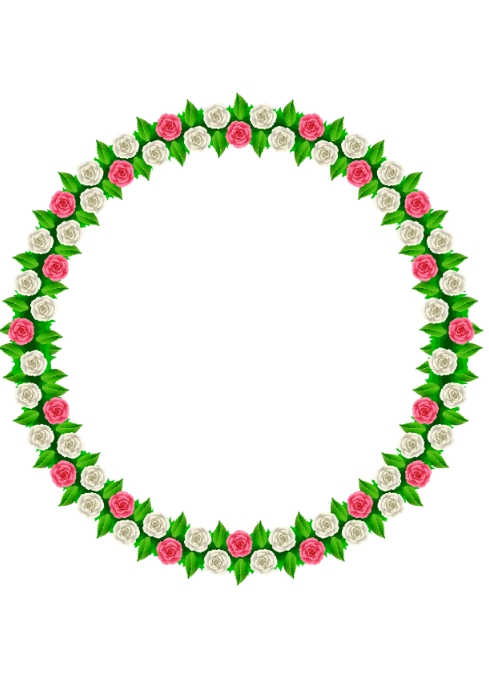 rose round border frame Template | PosterMyWall