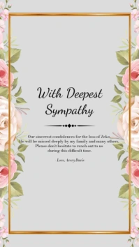 Rose Sympathy instagram Story template