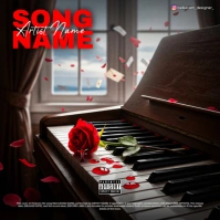 Roses And Pinao  Album Cover template