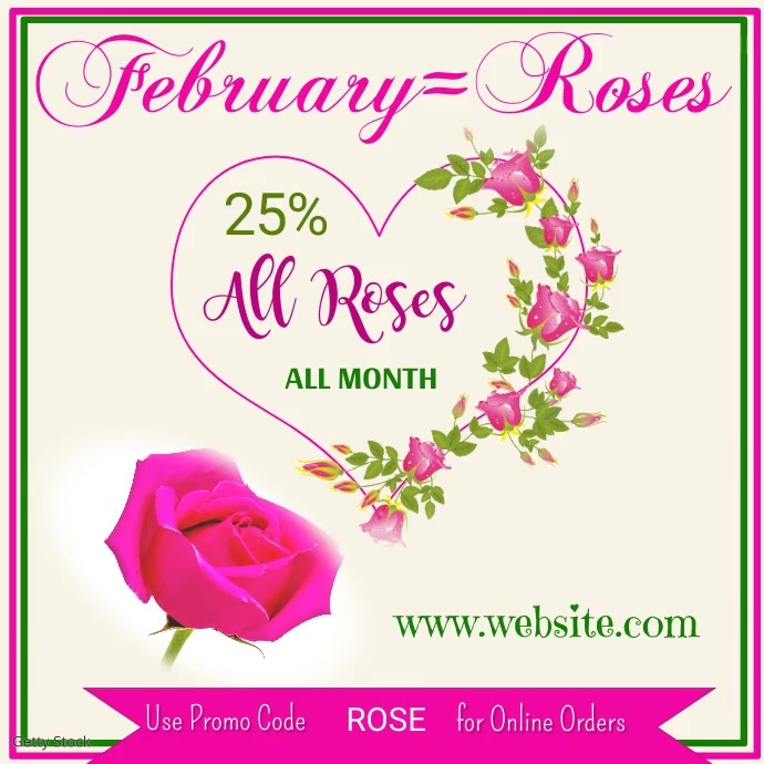 Roses Sale Video Templat Postermywall