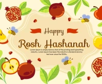 rosh hashanah Rectangle moyen template