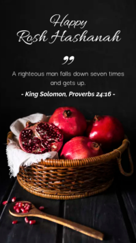 Black Rosh Hashanah Instagram Story Template