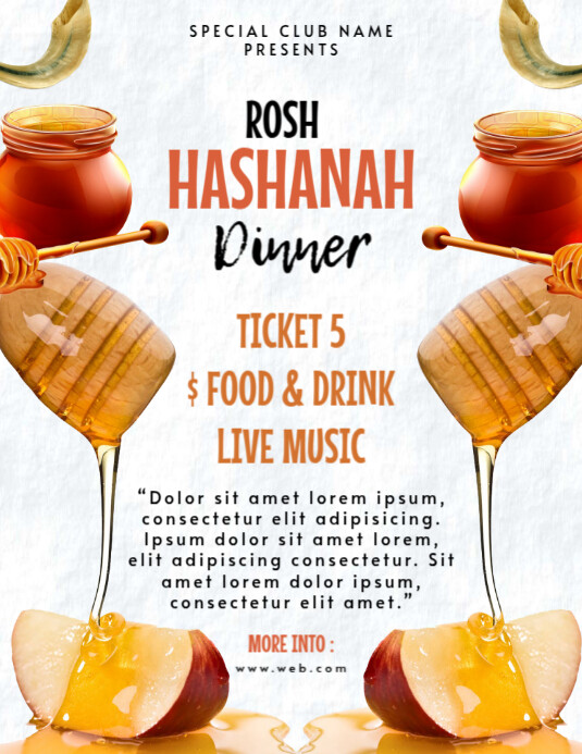 ROSH HASHANAH Flyer (US Letter) template
