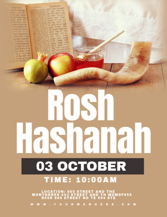 Rosh Hashanah Flyer (US Letter) template