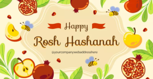 สีส้ม rosh hashanah Изображение, которым поделились на Facebook Template