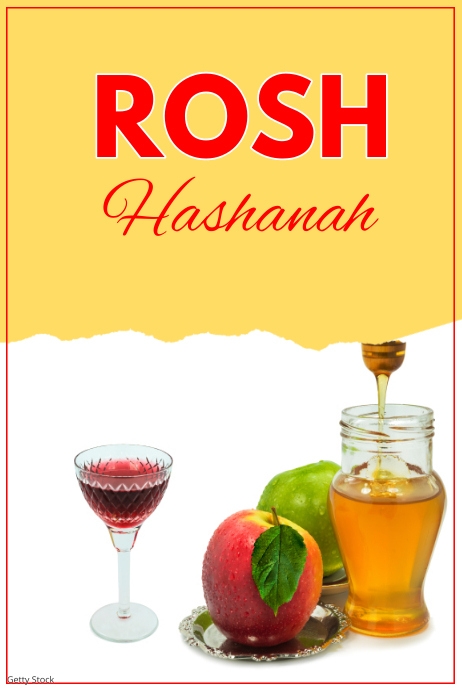 Rosh Hashanah Póster template