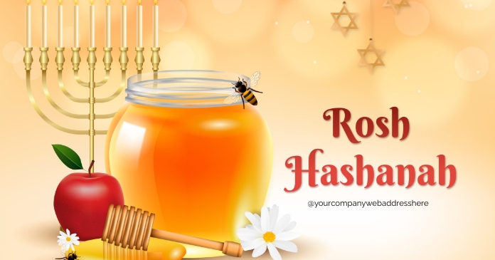 rosh hashanah auf Facebook geteiltes Bild template