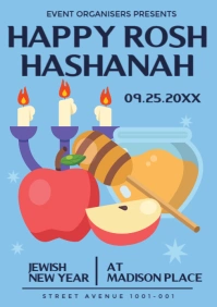 Rosh Hashanah Flyer A3 template