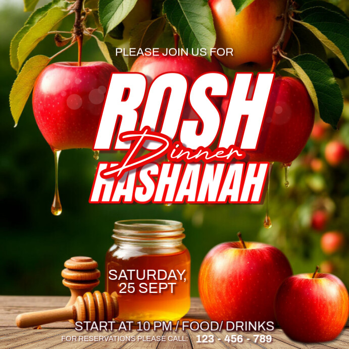 Rosh Hashanah Instagram Post Template | PosterMyWall