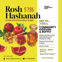 Rosh Hashanah Service Post Template Message Instagram