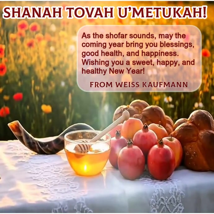 Rosh Hashanah Video Invitation Template – Elegant Jewish New Year Greeting Design For Celebrations & Post Instagram