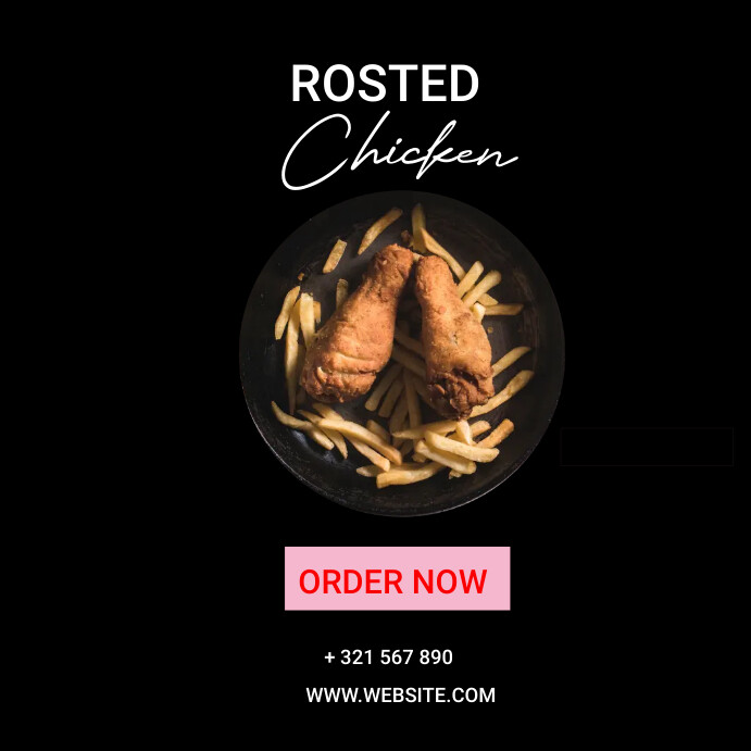 Rosted chicken video Instagram Post template