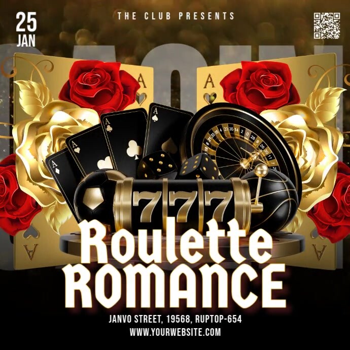 Romantic Roulette Roulette Romance Template | PosterMyWall