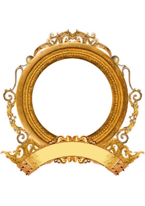 Round Gold Frame Illustration Template PosterMyWall round-gold-frame-illustration-template-postermywall