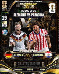 Round of 32 FIFA World Cup 2026 Matchday Instagram Portrait template