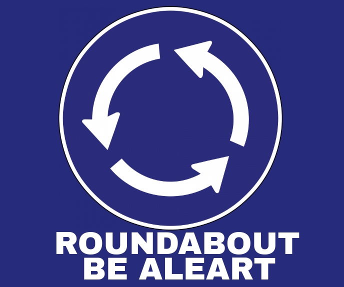 ROUNDABOUT BOARD SIGN TEMPLATE Large Rectangle