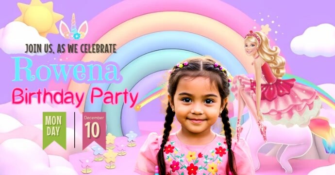 Rowena Birthday Layout Facebook Gedeelde Prent template