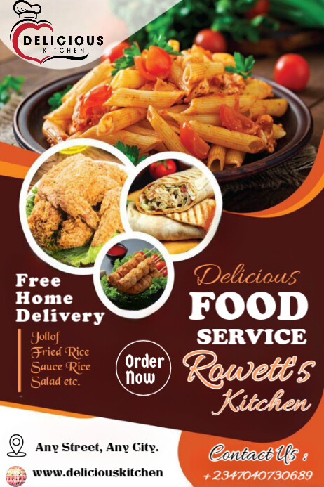 Rowett's kitchen poster template