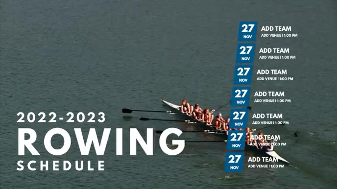 Rowing Schedule Template | PosterMyWall