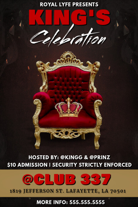 Royal Affair King Club Flyer Template Postermywall