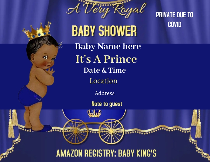 Royal Baby Shower Flyer (US Letter) template