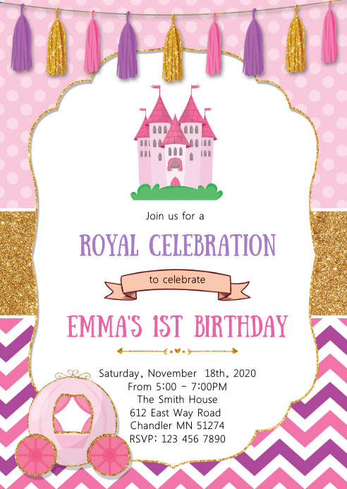 Mod le Invitation Royale F te Anniversaire PosterMyWall mod-le-invitation-royale-f-te-anniversaire-postermywall