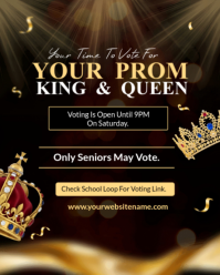 Schwarz Prom King and Queen Voting Instagram Portrait Template
