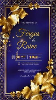 ROYAL BLUE GOLD WEDDING REEL Rolka Instagram template